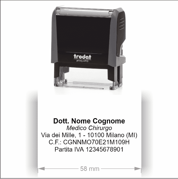 Timbro Personalizzato Trodat 4913, 58X22 Mm Autoinchiostrante Completo - Foto 6