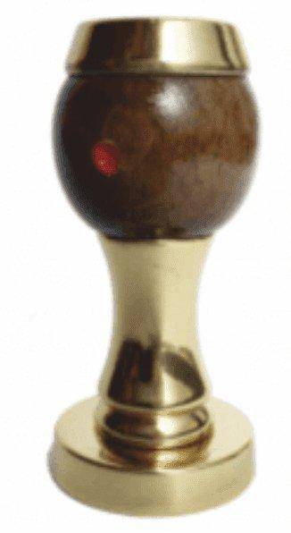 Timbro manuale in legno e ottone rotondo Ø 30 mm - Morando Timbri