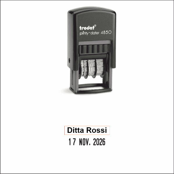 Timbro datario autoinchiostrante piastra Trodat 4850 - Timbri24.store