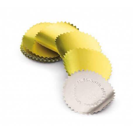 Etichette adesive ORO per Timbro a Secco 50 pz. - Morando Timbri