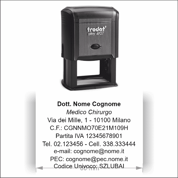 Timbro Autoinchiostrante Trodat Printy 4927 (60x40mm) - Morando Timbri