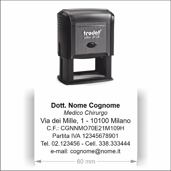 Timbro Autoinchiostrante Trodat Printy 4928 (60x33mm) - Morando Timbri