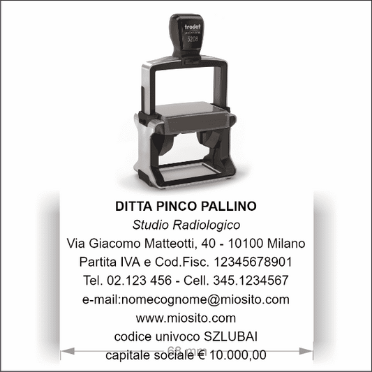 Timbro Autoinchiostrante Trodat Professional 5208 (68x47mm) - Morando Timbri