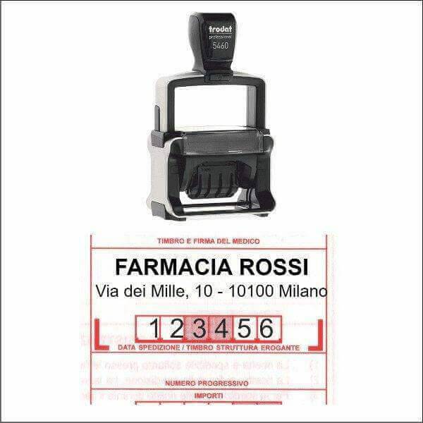 Timbro Autoinchiostrante Trodat Professional 5460/FARM datario farmacia - Morando Timbri