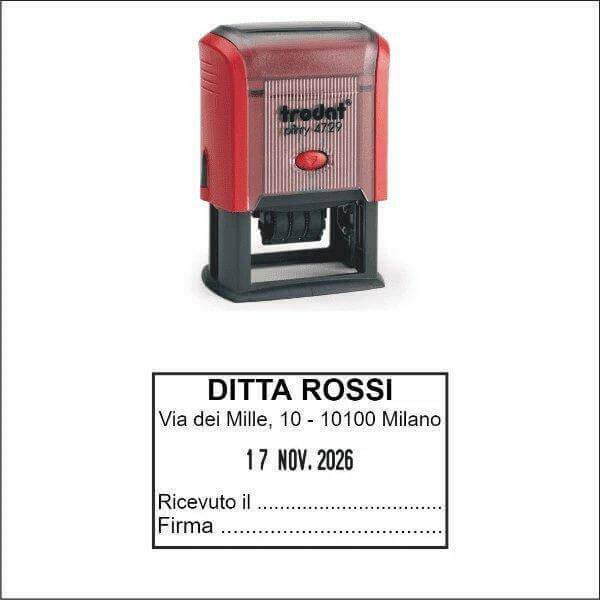 Timbro datario autoinchiostrante con piastra Trodat 4729 - Timbri24.store