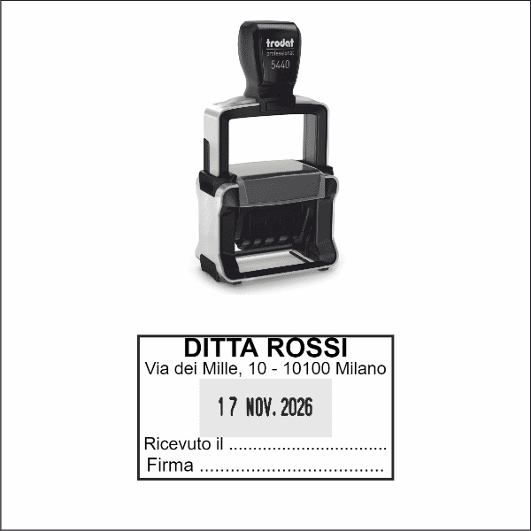 Timbro datario autoinchiostrante piastra trodat 5440 - Timbri24.store