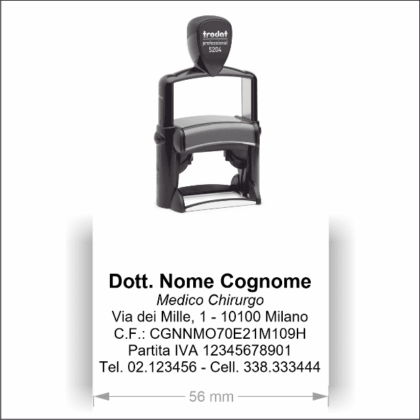 Timbro Trodat Professional 5204 (56x26 mm) - Morando Timbri