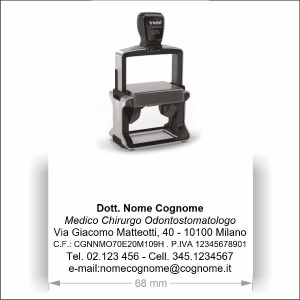 Timbro Trodat Professional 5205 (68x24 mm) - Morando Timbri
