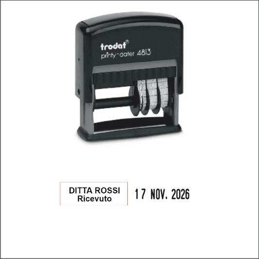 Timbro datario autoinchiostrante piastra Trodat 4813 - Timbri24.store